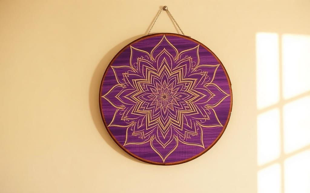 Mandala pintada à mão 50 cm